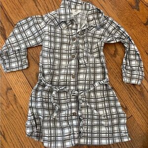 18-24 Mos Kate Quinn vintage plaid button down belted dress